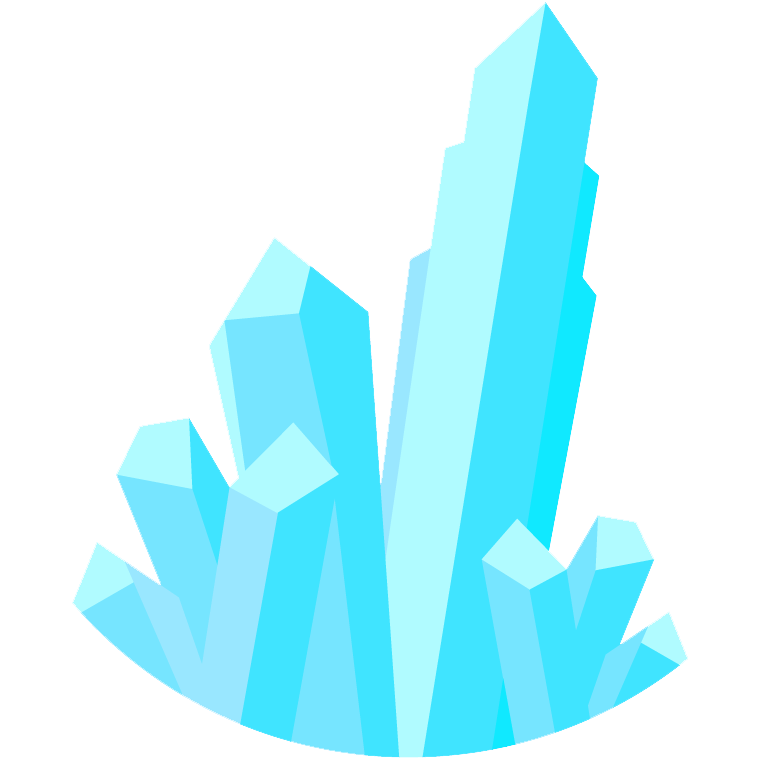 Blue crystal fragments